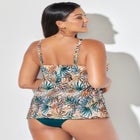 Bra Sized Faux Flyaway Underwire Tankini Top image number null