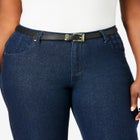 Faux Leather Skinny Belt image number null