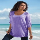 Textured Lace Trimmed Tunic image number null