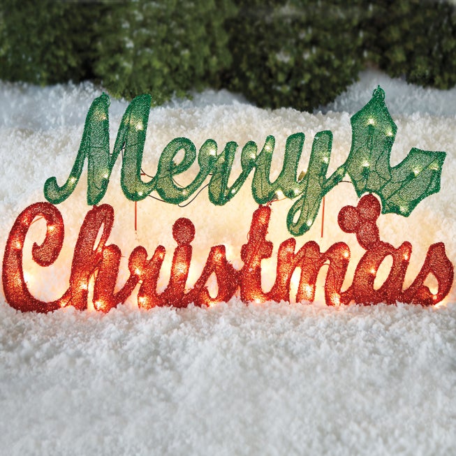 Pre-Lit Merry Christmas Sign image number 0