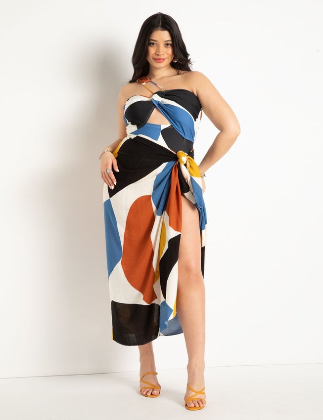 One Shoulder Cutout Detail Swimsuit image number null