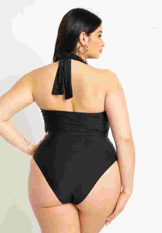 Twist Halter Swimsuit with Underwire Detail image number 2
