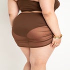 Ruched Bikini Miniskirt image number null