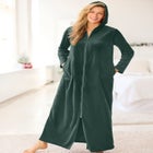 Dreams & Co® Hooded Velour Robe image number null