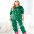 Dreams & Co. ® Velour Pajama with FREE Fuzzy Socks image number null