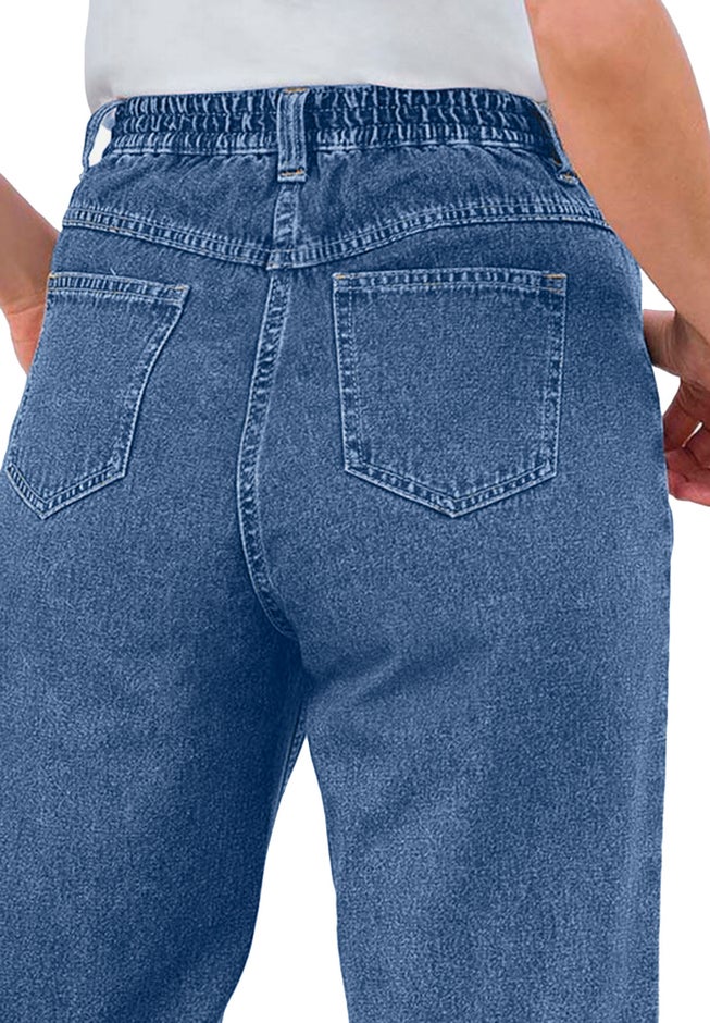 Perfect All-Cotton Back-Elastic Denim Jeans image number 6