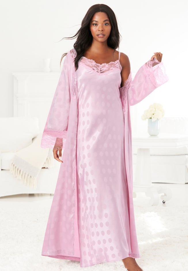 The Luxe Satin Long Peignoir Set image number 6
