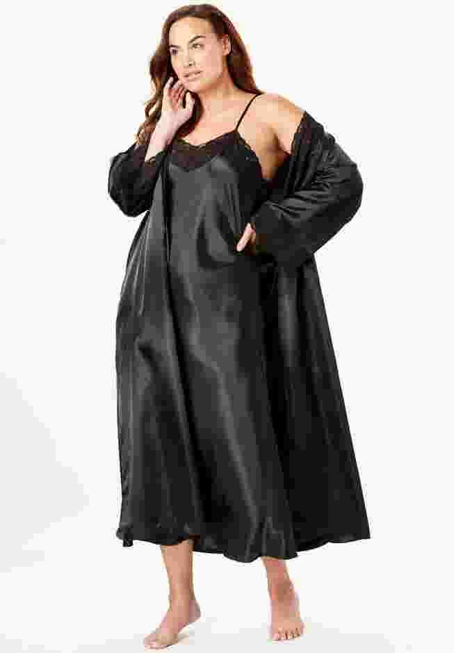 The Luxe Satin Long Peignoir Set image number 7