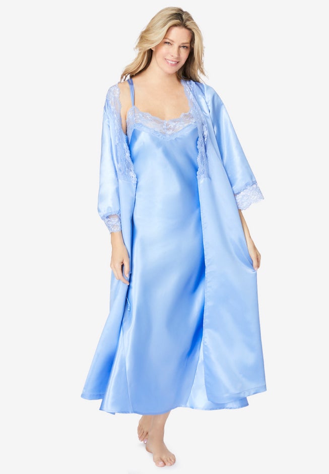 The Luxe Satin Long Peignoir Set image number 0