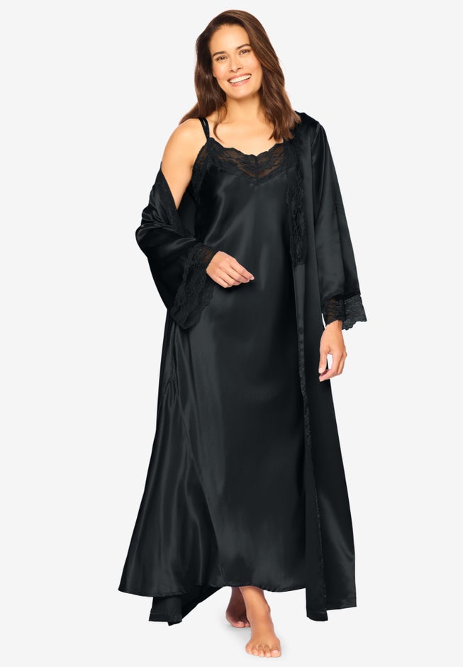 The Luxe Satin Long Peignoir Set image number 0