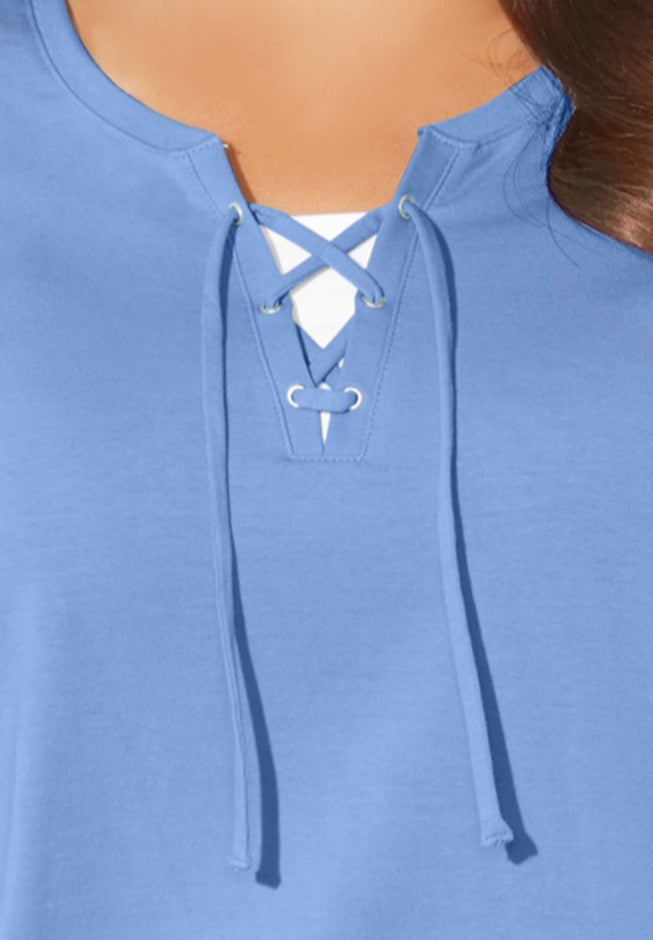 Suprema&reg; Lace-Up Tee image number 3