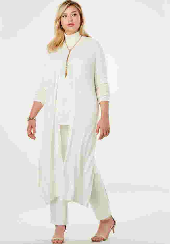 Cotton Cashmere Duster Sweater image number 4