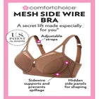 Full Coverage Mesh Side Wire Bra image number null