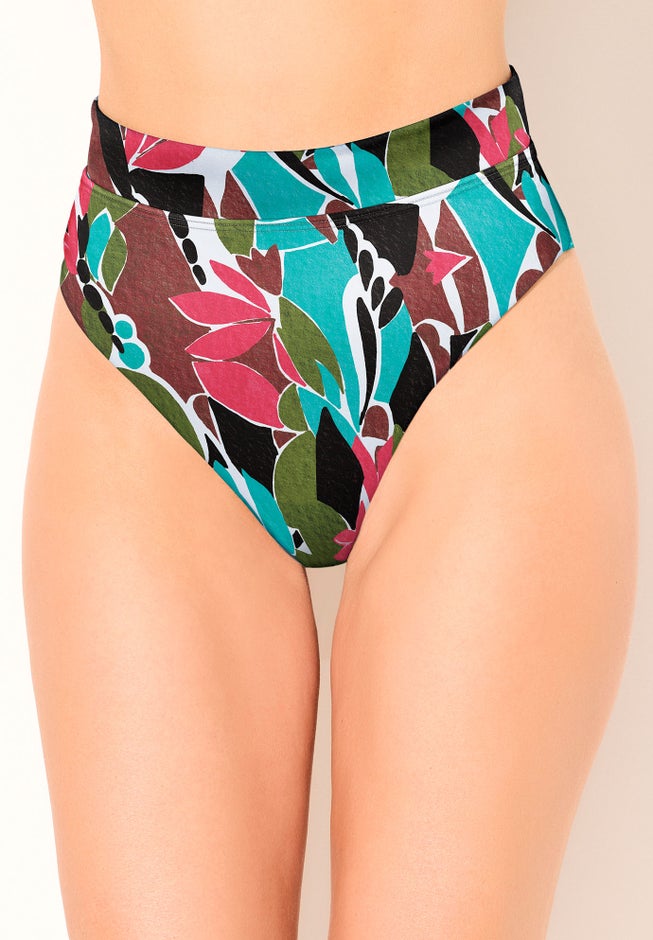 High Waist Cheeky Swim Brief image number 2