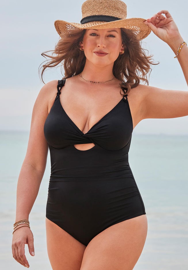 Sweetheart Keyhole Underwire One Piece Swimsuit image number 0