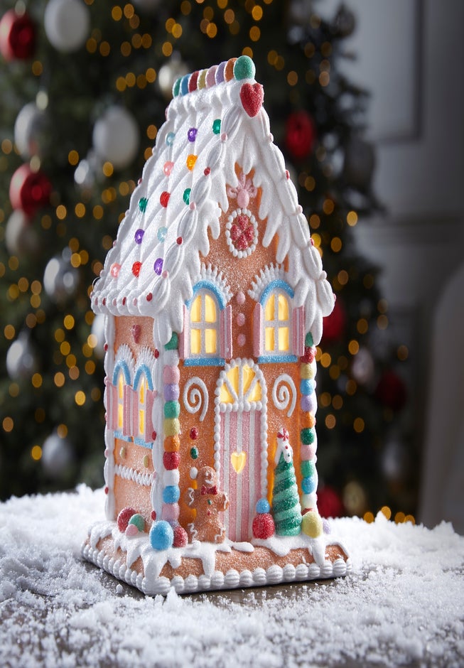 10" Pre-Lit Gingerbread house image number 0