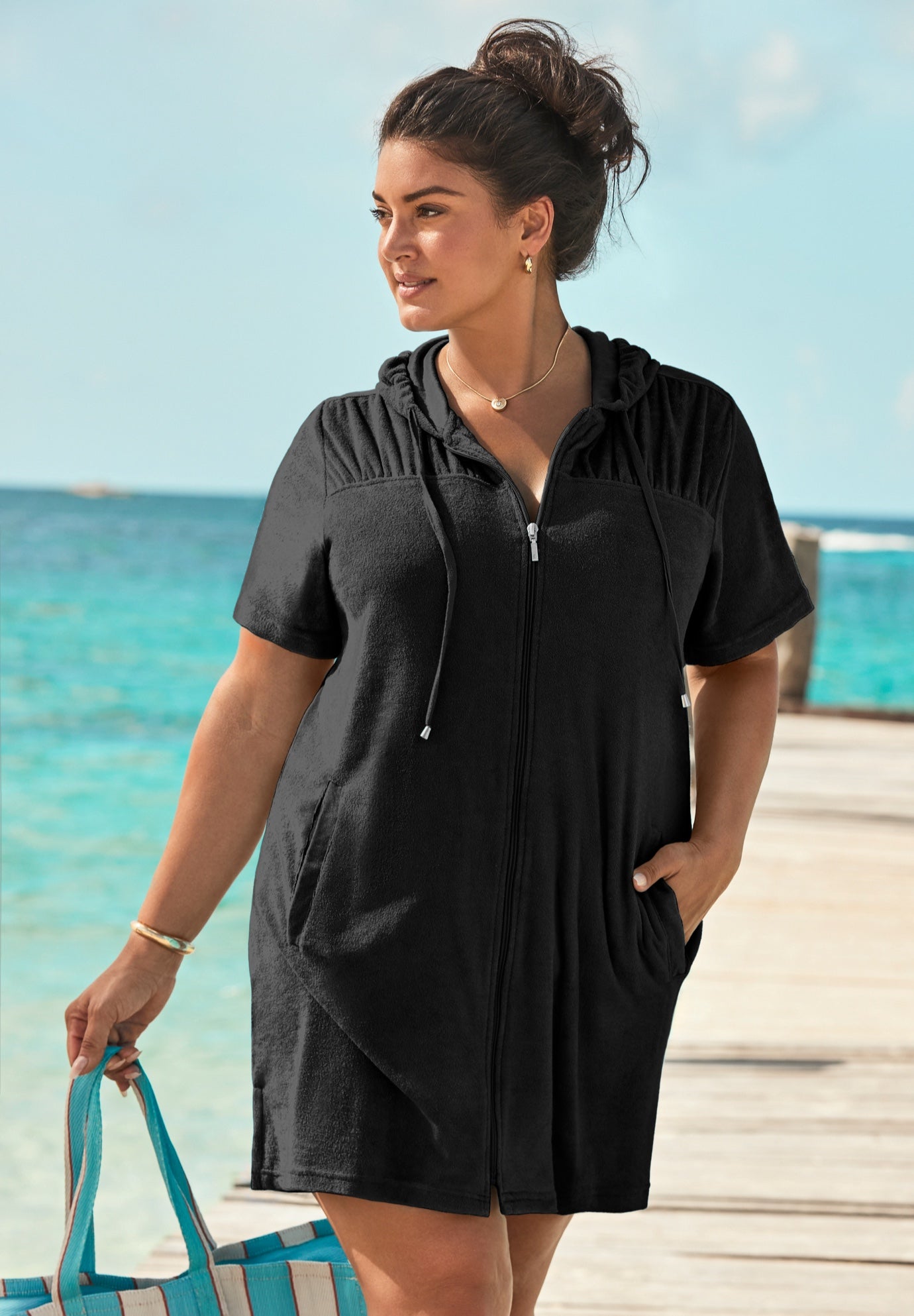 Alana Terry Cover Up Hoodie image number 2