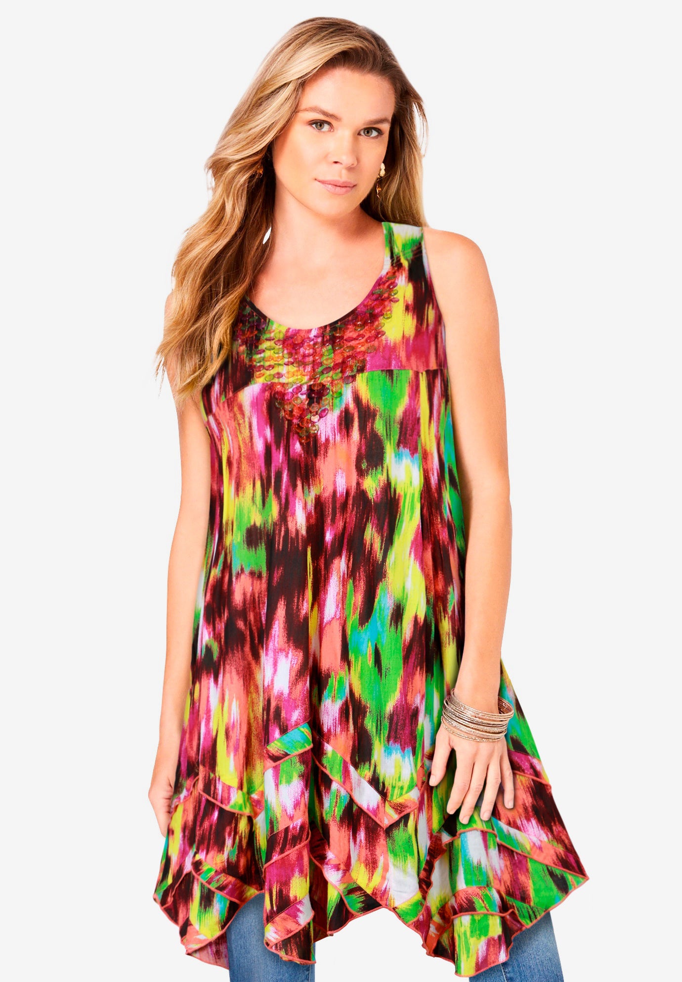 Smocked Racerback Tunic image number 0