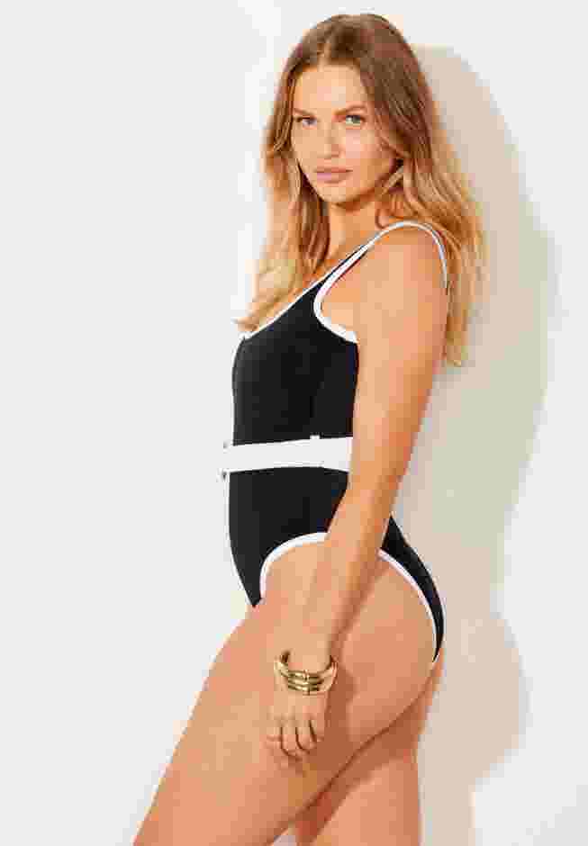 Belted One Piece Swimsuit image number 2