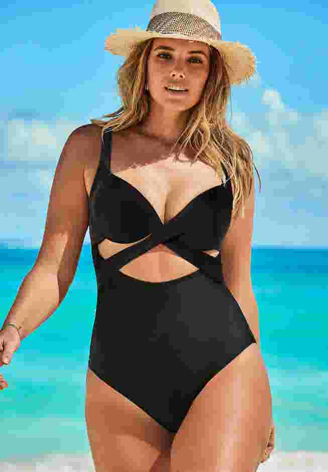 Cut Out Underwire One Piece Swimsuit image number 0