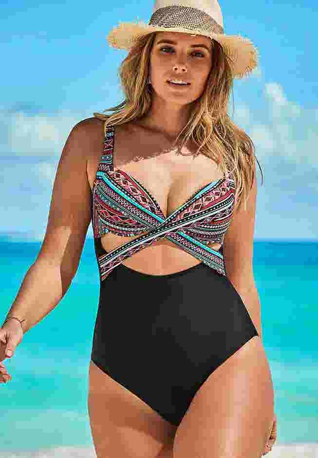 Cut Out Underwire One Piece Swimsuit image number 0