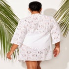 Open Front Eyelet Tunic Cover Up image number null