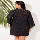 Open Front Eyelet Tunic Cover Up image number null