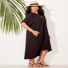 Cotton Gauze High-Low Sun Dress Cover Up image number null