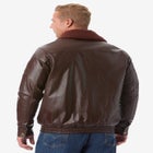 Leather Flight Bomber Jacket image number null