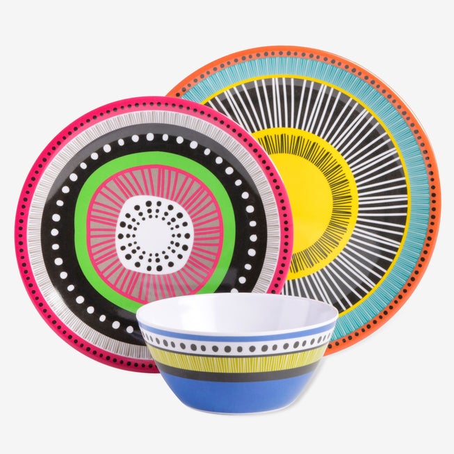12-Pc. Almira Melamine Dinnerware Set image number null