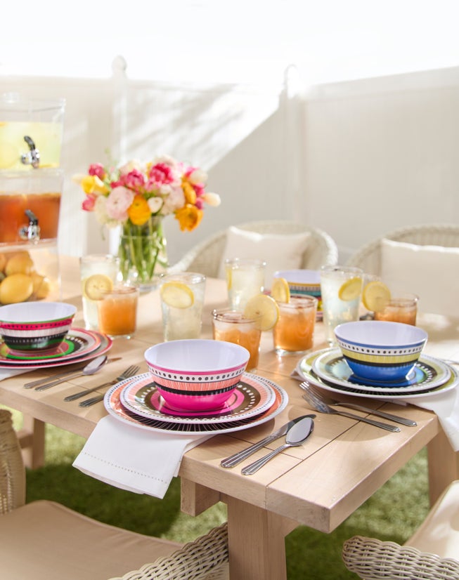12-Pc. Almira Melamine Dinnerware Set image number null