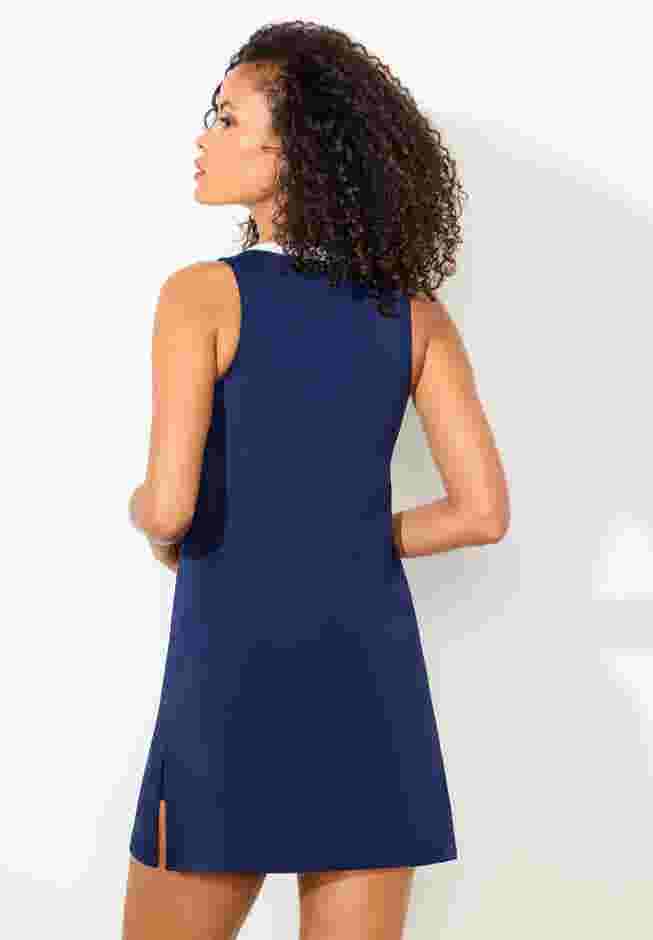 Chlorine Resistant V-Neck Two-Piece Swimdress image number 1