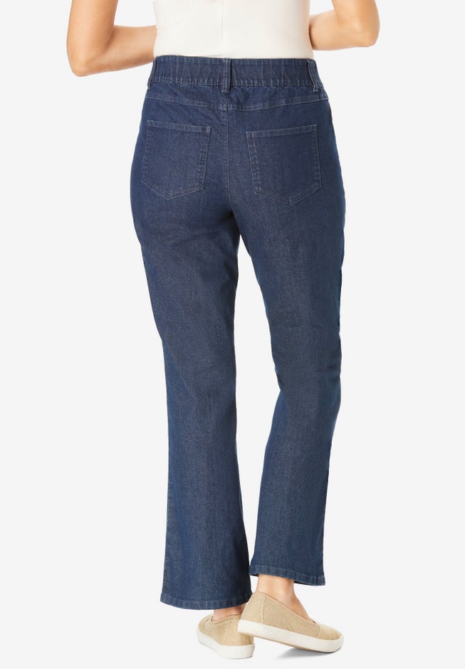 Stretch Built-in Slimming Panel Bootcut Jeans image number 1