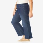 Stretch Built-in Slimming Panel Bootcut Jeans image number null