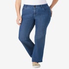 Stretch Built-in Slimming Panel Bootcut Jeans image number null