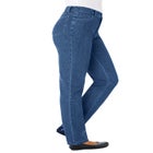 Stretch Built-in Slimming Panel Straight Leg Jeans image number null