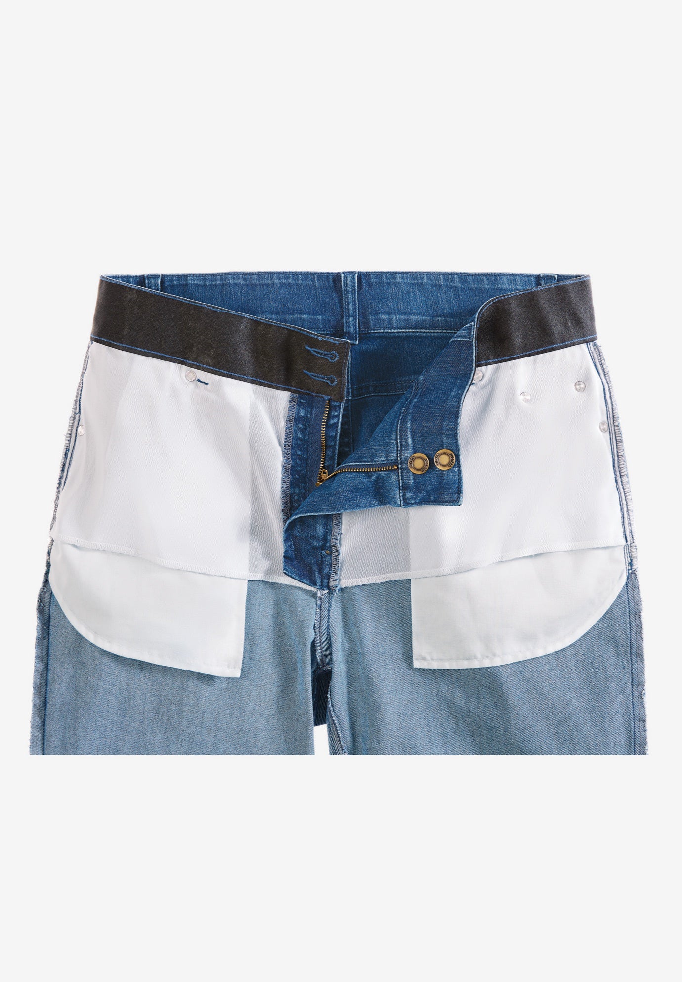 Stretch Built-in Slimming Panel Straight Leg Jeans image number 4