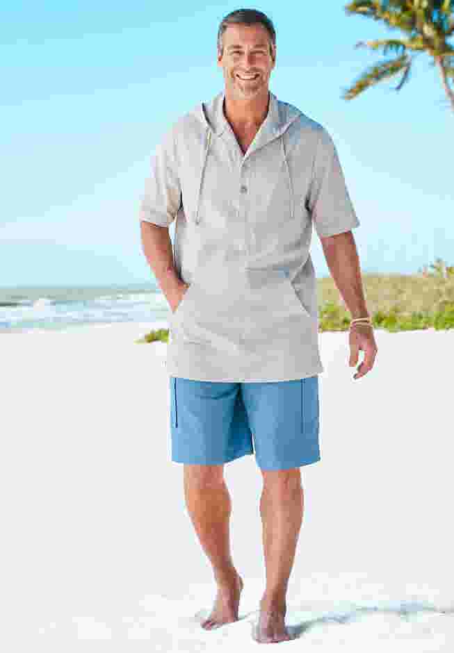 Gauze Short-Sleeve Hoodie image number 5