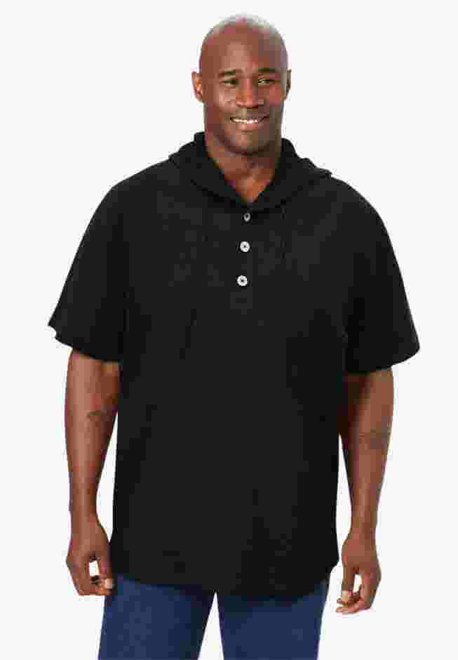 Gauze Short-Sleeve Hoodie image number 0