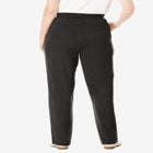 Straight-Leg Stretch Ponte-Knit Pull-On Pants image number null