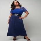 Stretch Lace Neckline Top image number null