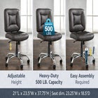 500 lbs. Weight Capacity Armless Office Chair image number null