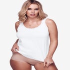 Lace-Trimmed Stretch Cotton Camisole  image number null