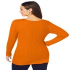 V-Neck Ribbed Sweater image number null