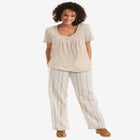 Straight Leg Linen Pant image number null