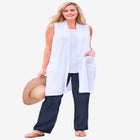 Straight Leg Linen Pant image number null