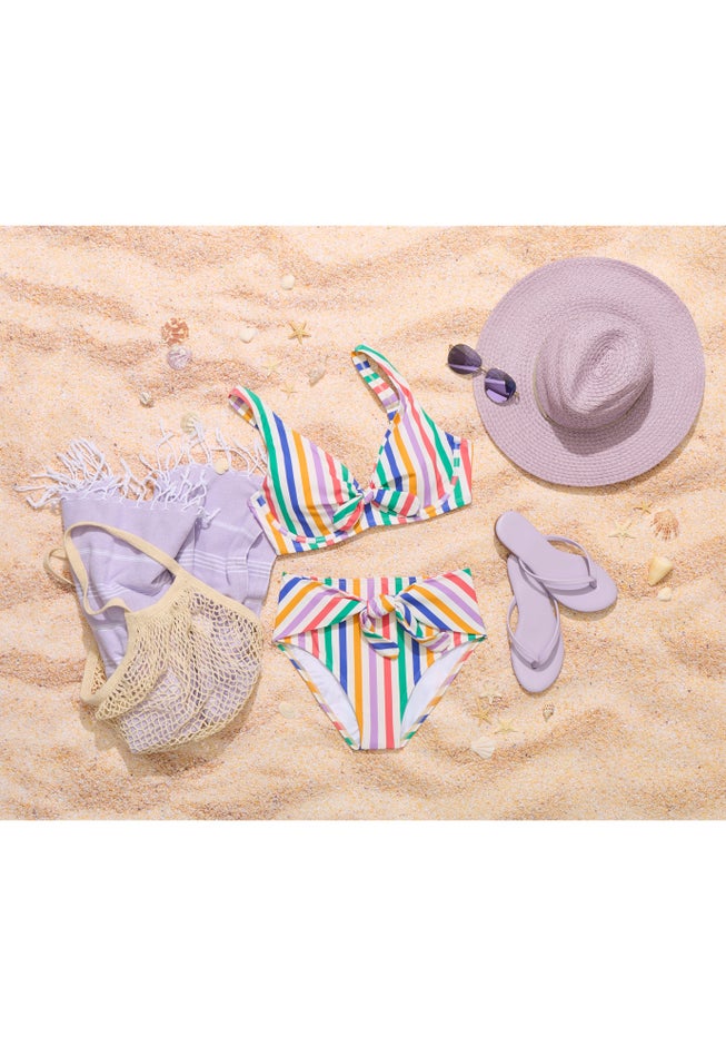 Cup Sized Tie Front Underwire Bikini Top image number 4