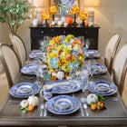 14&frac12;"H x 6"Diam Pre-Lit Mercury Glass Pumpkin on Metal Stand image number null