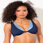 Underwire Shimmer Peekaboo Bikini Top image number null