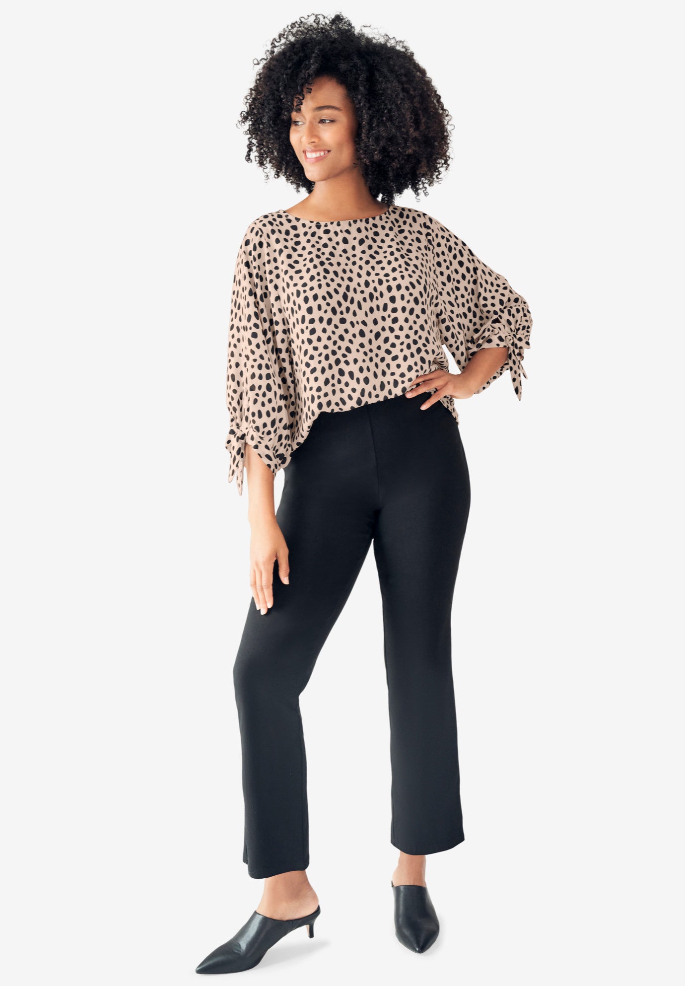 3/4 Tie-Sleeve Blouse image number 3